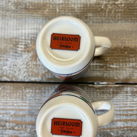 Heirloom Fine China Mug Set by Neumann Marcus with Asian Bamboo Design. - Picture 5 of 7